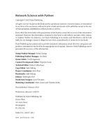 Network Science with Python