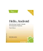 Hello, Android: Introducing Google's Mobile Development Platform, 3rd Edition