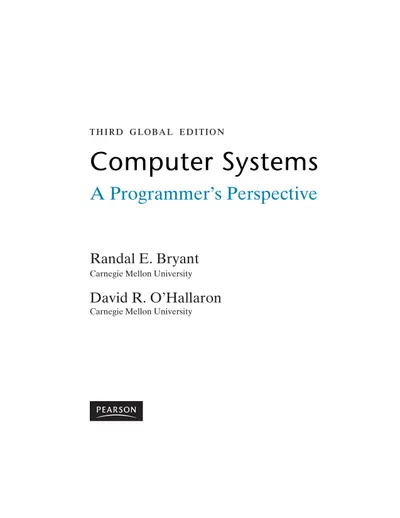 Computer Systems: A Programmer's Perspective, Third Global Edition