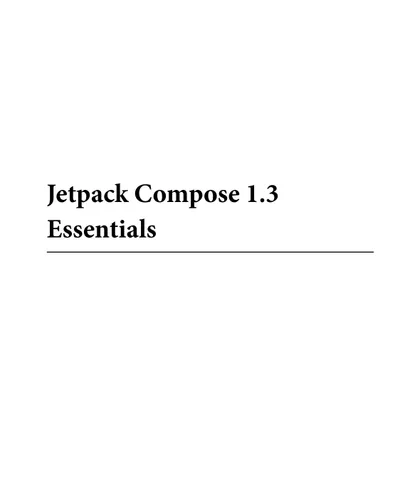 Jetpack Compose 1.3 Essentials