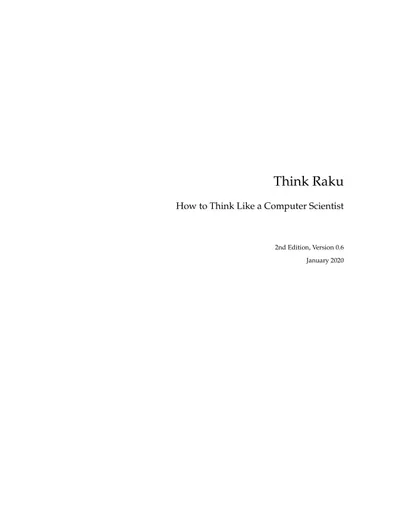Think Raku: How to Think Like a Computer Scientist