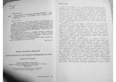 Финогенов К.Г. - Самоучитель по системным функциям MS-DOS - 1995