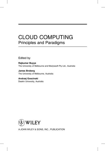 Cloud Computing: Principles and Paradigms