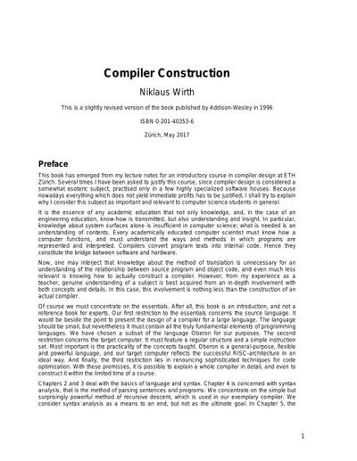 Compiler Construction