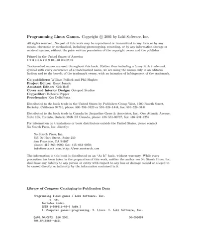 Programming Linux Games
