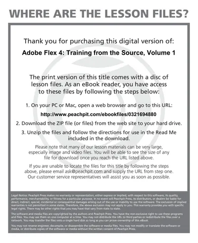 Adobe Flex 4: Training from the Source, Volume 1