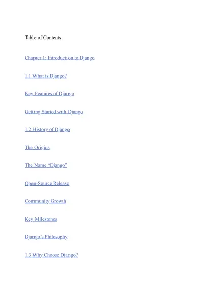 Introduction to Django