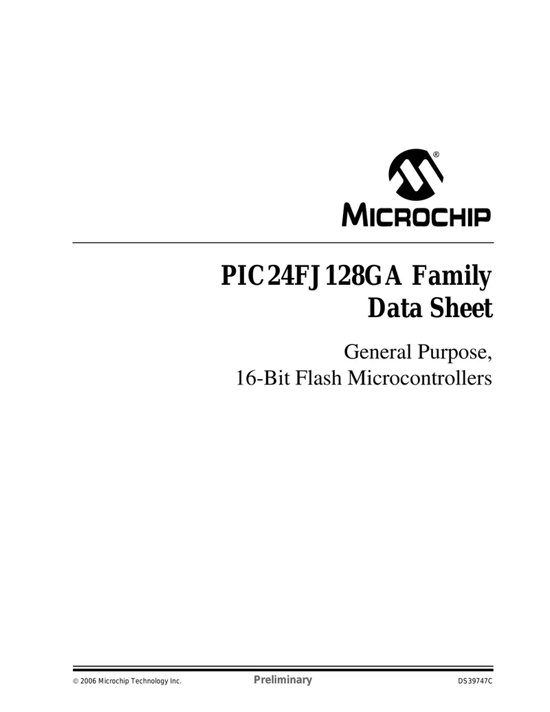 PIC24FJ128GA Family Data Sheet