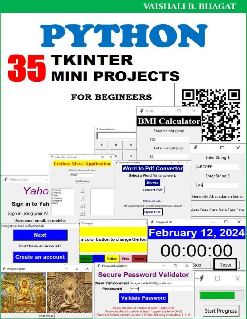 Python Tkinter: 35 Mini Projects. Practical Guide for Beginners