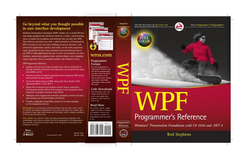 WPF Programmer's Reference: Windows Presentation Foundation with C# 2010 and .NET 4