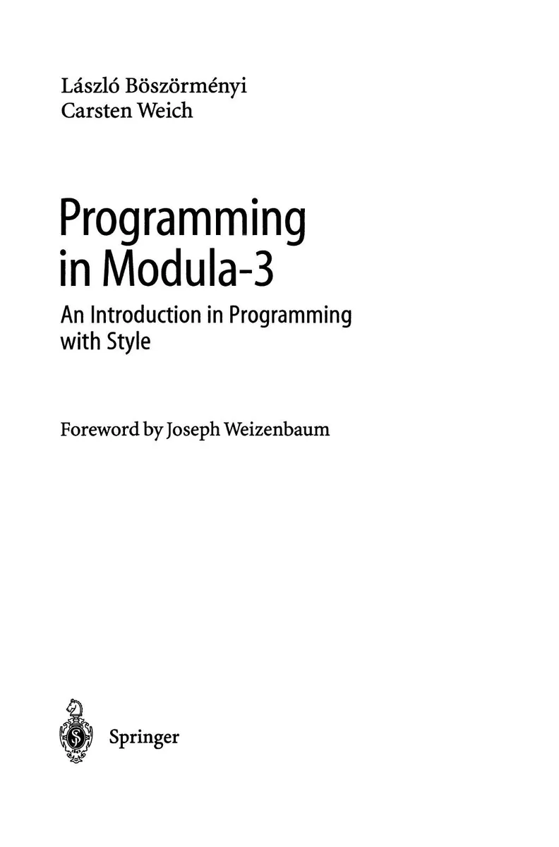 Programming in Modula-3: An Introduction in Programming with Style